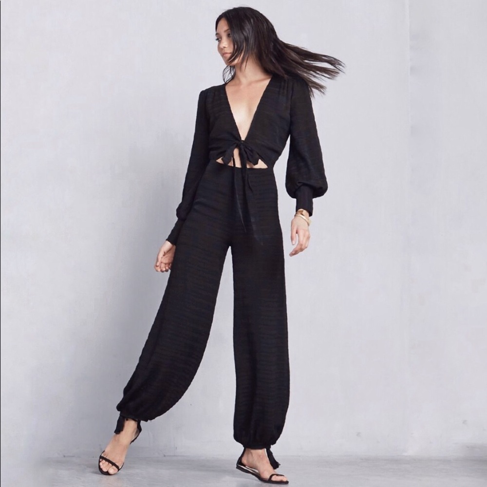 Reformation The Monsoon Jumper in Black